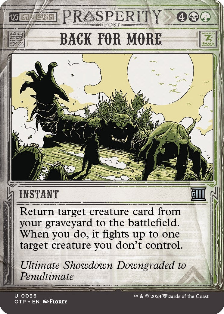 Image for Back for More (Outlaws of Thunder Junction: Breaking News) (36) - Magic: The Gathering