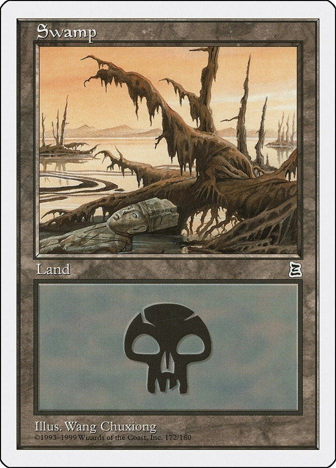 Image for Swamp (172) (Portal Three Kingdoms) (172) - Magic: The Gathering