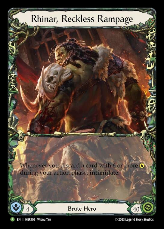 Image for Rhinar, Reckless Rampage - HER105 (Flesh and Blood: Promo Cards) (HER105) - Flesh and Blood TCG