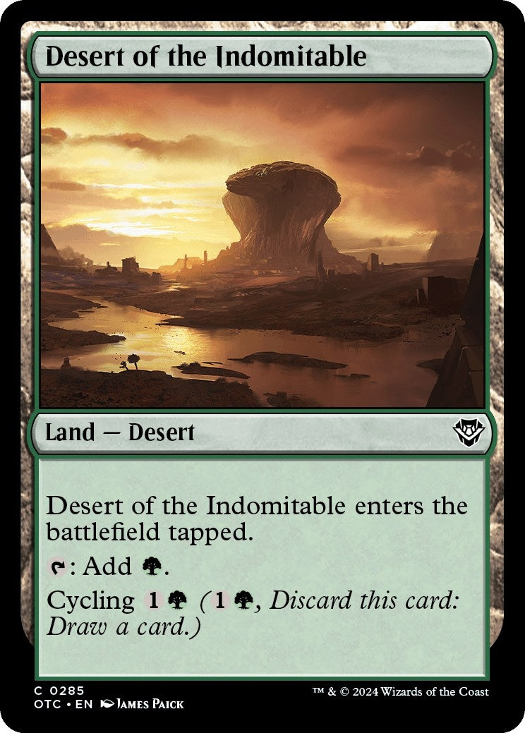 Image for Desert of the Indomitable (Commander: Outlaws of Thunder Junction) (285) - Magic: The Gathering