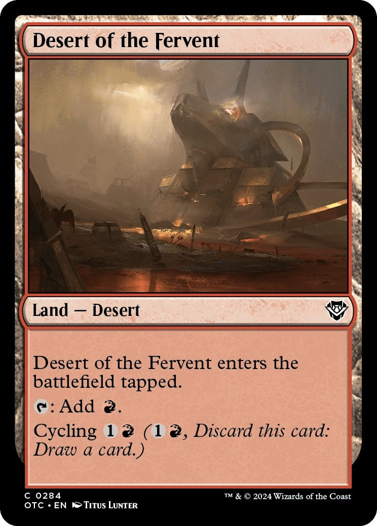 Image for Desert of the Fervent (Commander: Outlaws of Thunder Junction) (284) - Magic: The Gathering