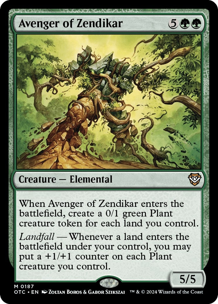 Image for Avenger of Zendikar (Commander: Outlaws of Thunder Junction) (187) - Magic: The Gathering