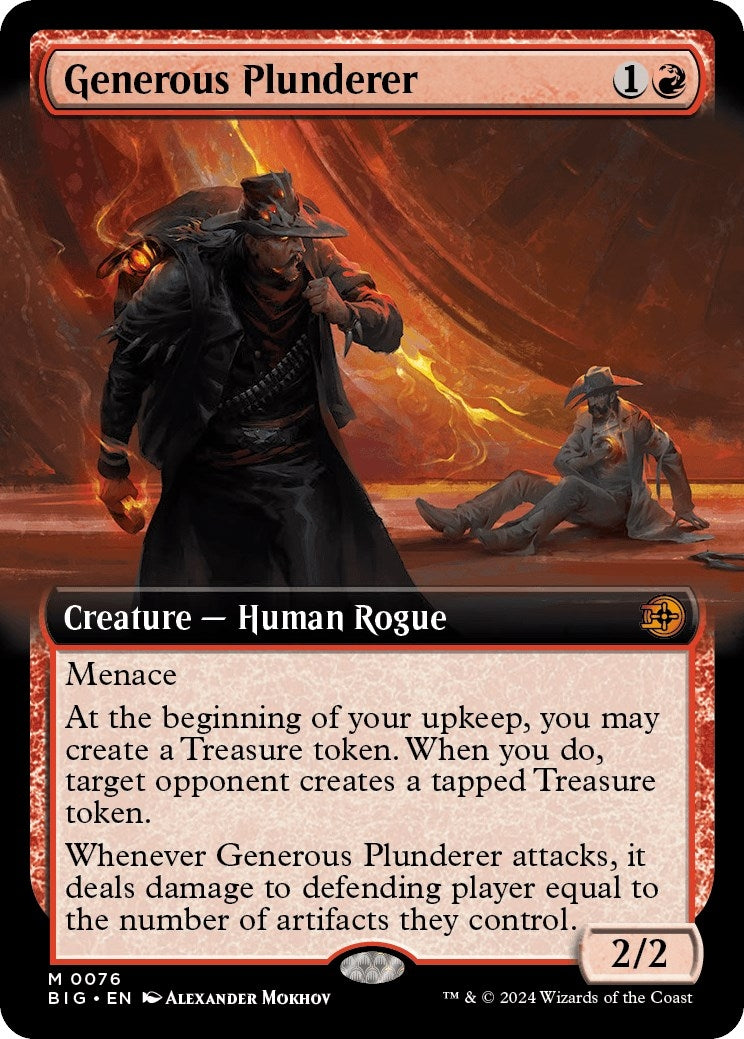 Image for Generous Plunderer (Extended Art) (Outlaws of Thunder Junction: The Big Score) (76) - Magic: The Gathering