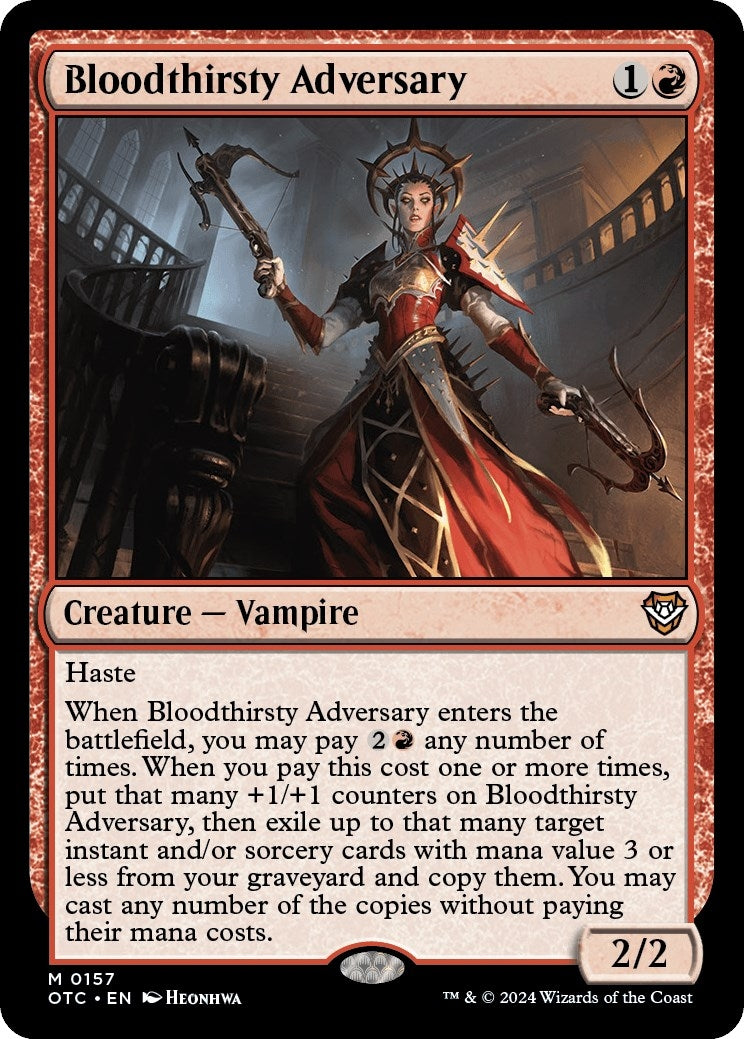 Image for Bloodthirsty Adversary (Commander: Outlaws of Thunder Junction) (157) - Magic: The Gathering