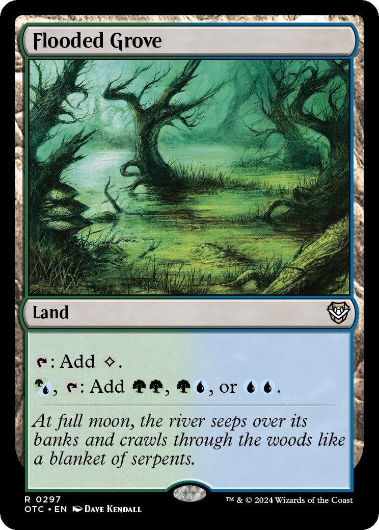 Image for Flooded Grove (Commander: Outlaws of Thunder Junction) (297) - Magic: The Gathering
