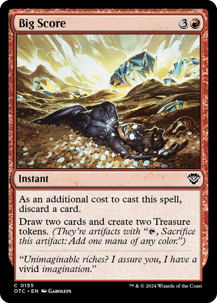Image for Big Score (Commander: Outlaws of Thunder Junction) (155) - Magic: The Gathering