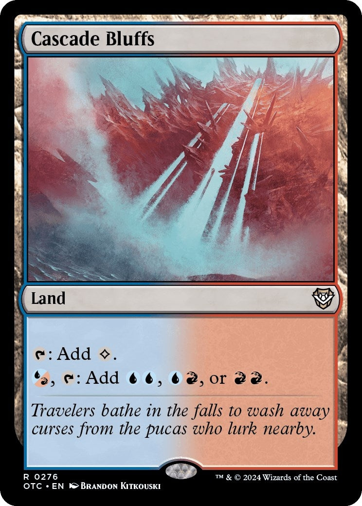 Image for Cascade Bluffs (Commander: Outlaws of Thunder Junction) (276) - Magic: The Gathering