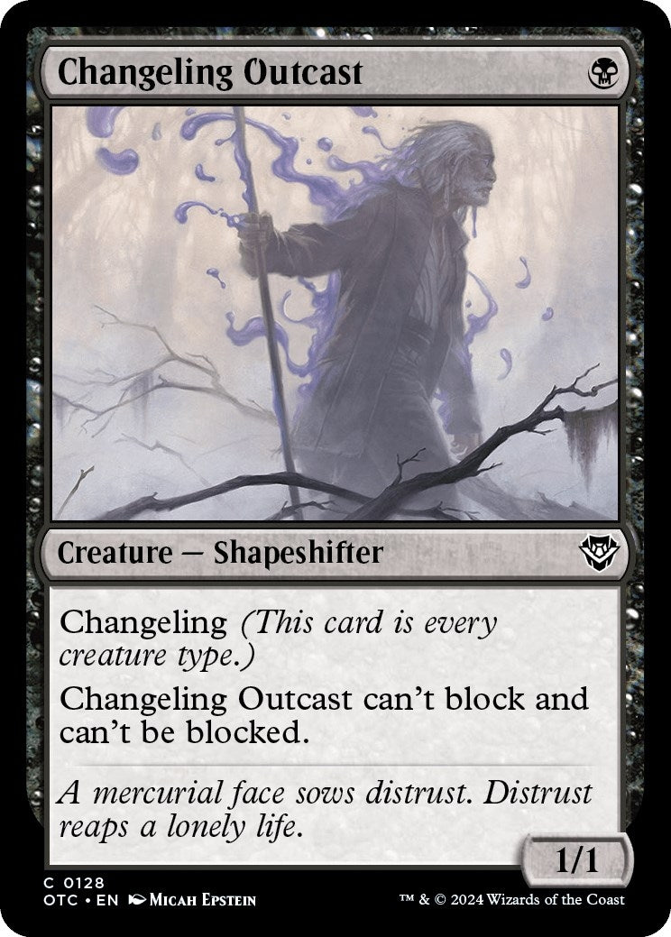 Image for Changeling Outcast (Commander: Outlaws of Thunder Junction) (128) - Magic: The Gathering