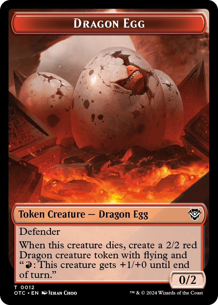 Image for Dragon Egg // Dragon Double-Sided Token (Commander: Outlaws of Thunder Junction) (12 // 11) - Magic: The Gathering
