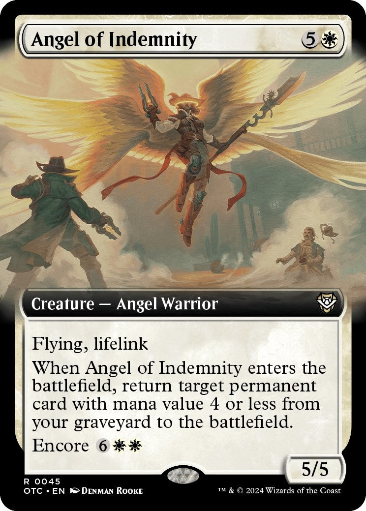 Image for Angel of Indemnity (Extended Art) (Commander: Outlaws of Thunder Junction) (45) - Magic: The Gathering