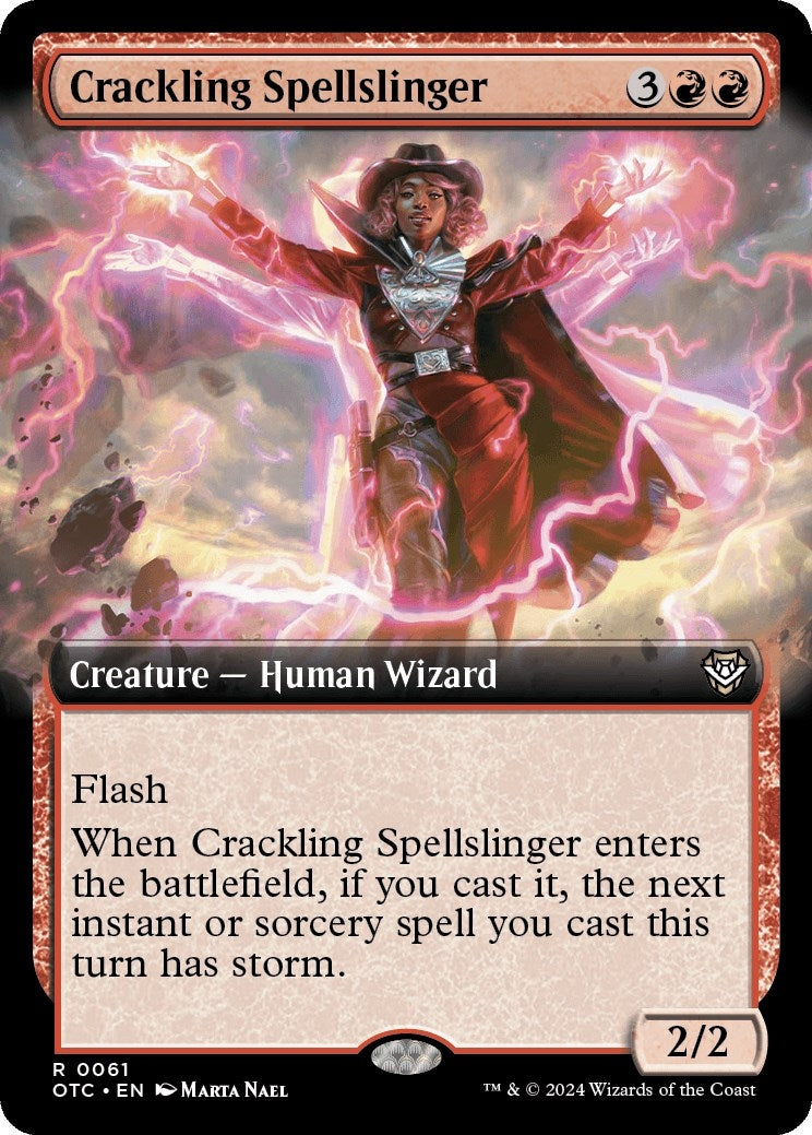 Image for Crackling Spellslinger (Extended Art) (Commander: Outlaws of Thunder Junction) (61) - Magic: The Gathering