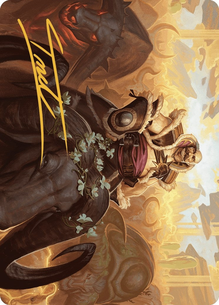 Image for Bruse Tarl, Roving Rancher Art Card (Gold-Stamped Signature) (Art Series: Outlaws of Thunder Junction) (20) - Magic: The Gathering
