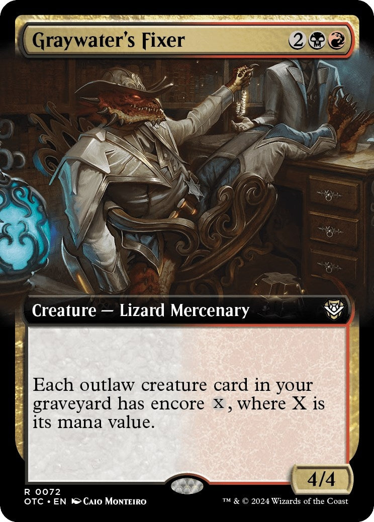 Image for Graywater's Fixer (Extended Art) (Commander: Outlaws of Thunder Junction) (72) - Magic: The Gathering