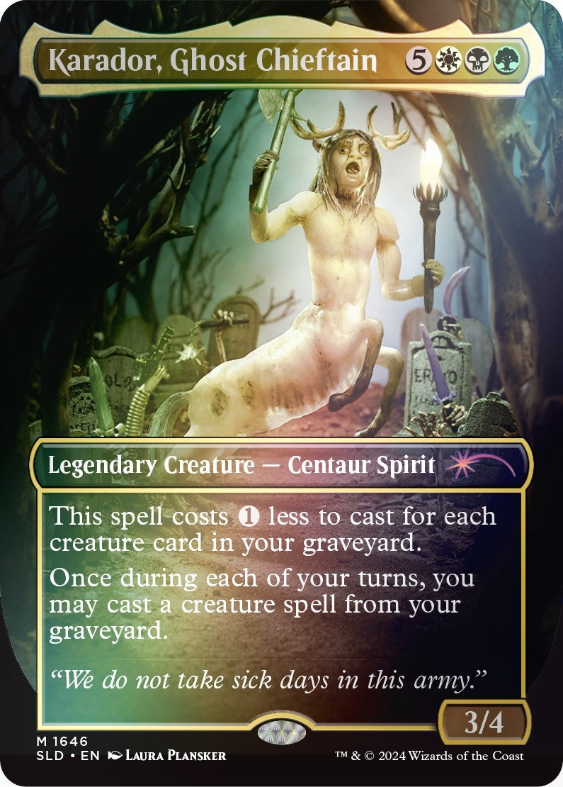 Image for Karador, Ghost Chieftain (Rainbow Foil) (Secret Lair Drop Series) (1646) - Magic: The Gathering