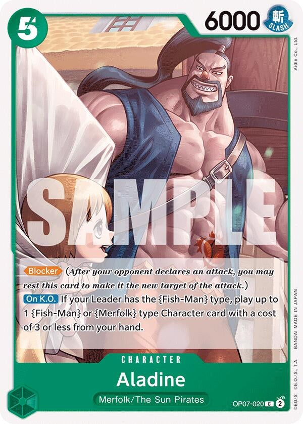Image for Aladine (500 Years in the Future) (OP07-020) - One Piece Card Game