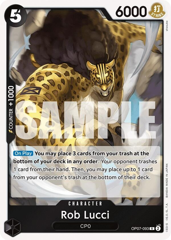 Image for Rob Lucci (093) (500 Years in the Future) (OP07-093) - One Piece Card Game