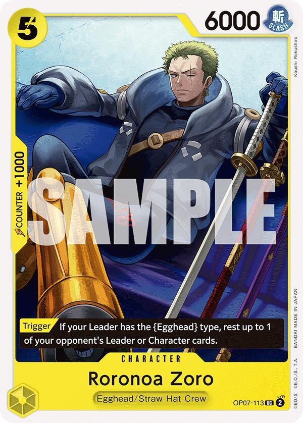 Image for Roronoa Zoro (113) (500 Years in the Future) (OP07-113) - One Piece Card Game