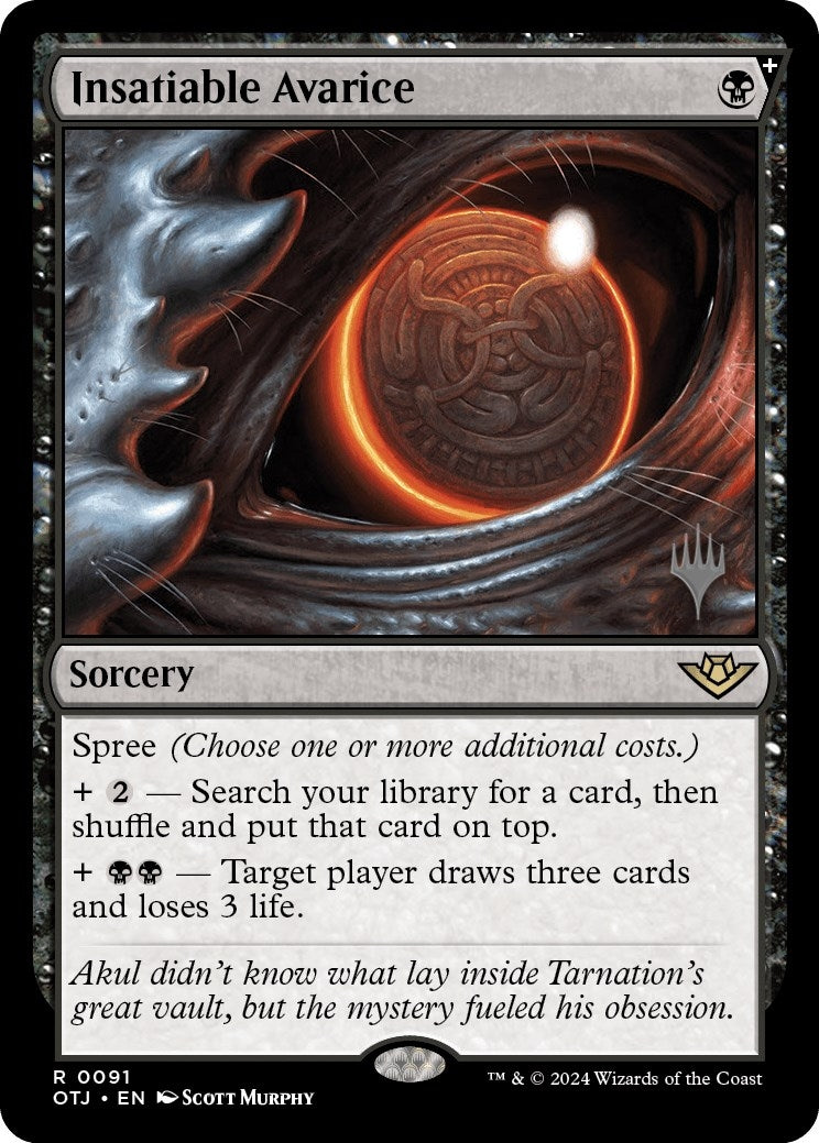 Image for Insatiable Avarice (Promo Pack: Outlaws of Thunder Junction) (91) - Magic: The Gathering