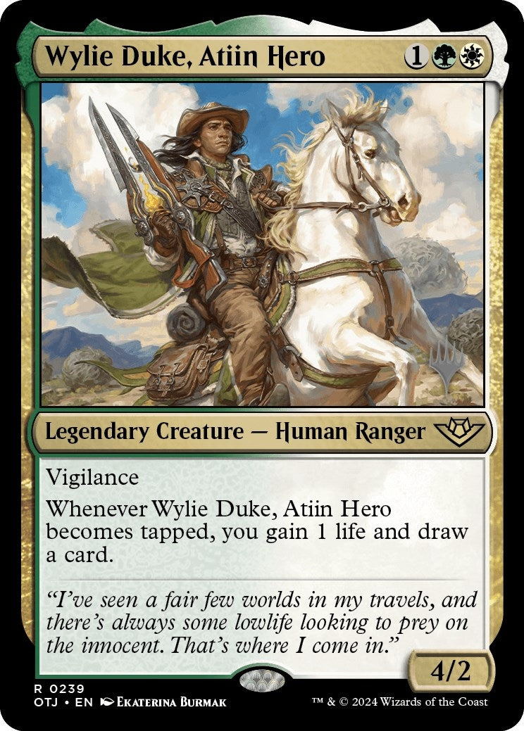 Image for Wylie Duke, Atiin Hero (Promo Pack: Outlaws of Thunder Junction) (239) - Magic: The Gathering