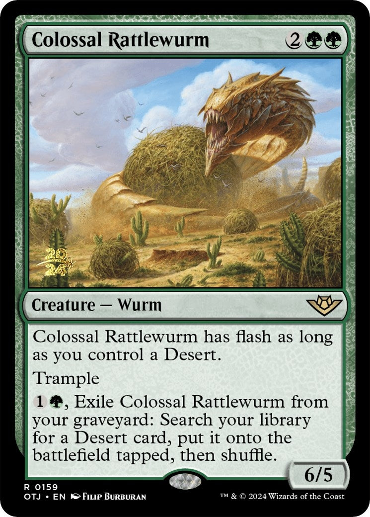Image for Colossal Rattlewurm (Prerelease Cards) (159) - Magic: The Gathering