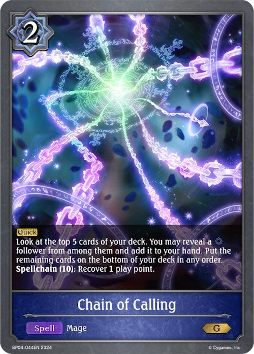 Image for Chain of Calling (BP04: Cosmic Mythos) (BP04-044EN) - Shadowverse: Evolve