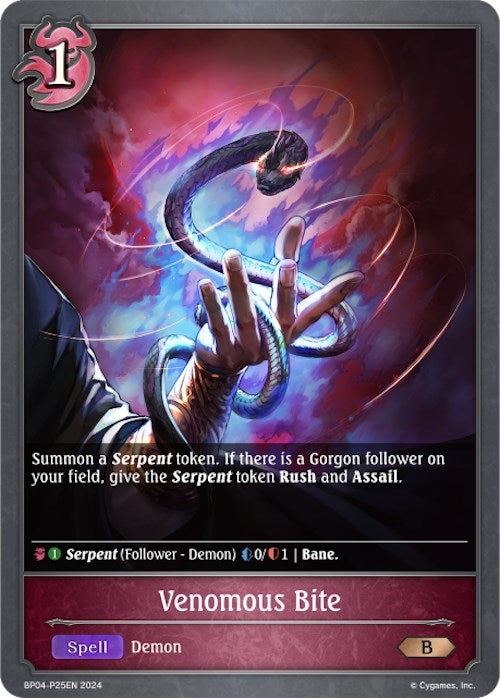 Image for Venomous Bite - P25EN (Foil) (BP04: Cosmic Mythos) (BP04-P25EN) - Shadowverse: Evolve