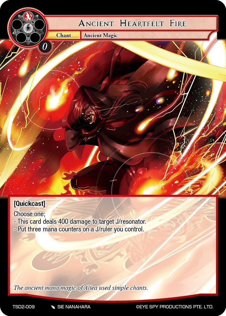 Image for Ancient Heartfelt Fire (Starter Deck: Yokoshima) (TSD2-009) - Force of Will