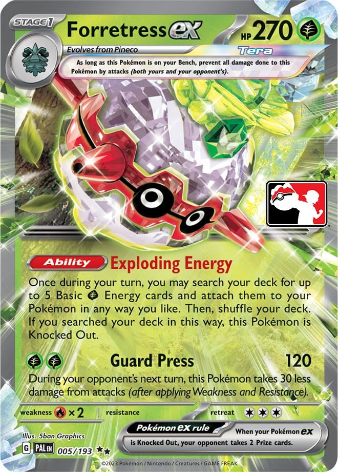 Image for Forretress ex (Prize Pack Series Cards) (005/193) - Pokemon
