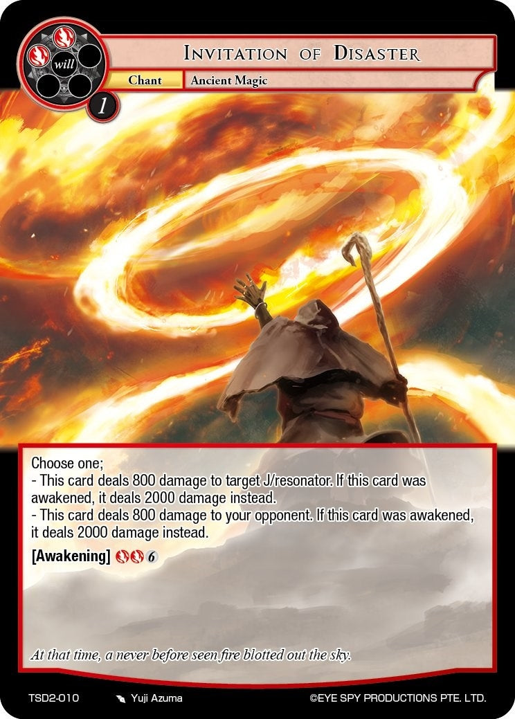 Image for Invitation of Disaster (Starter Deck: Yokoshima) (TSD2-010) - Force of Will