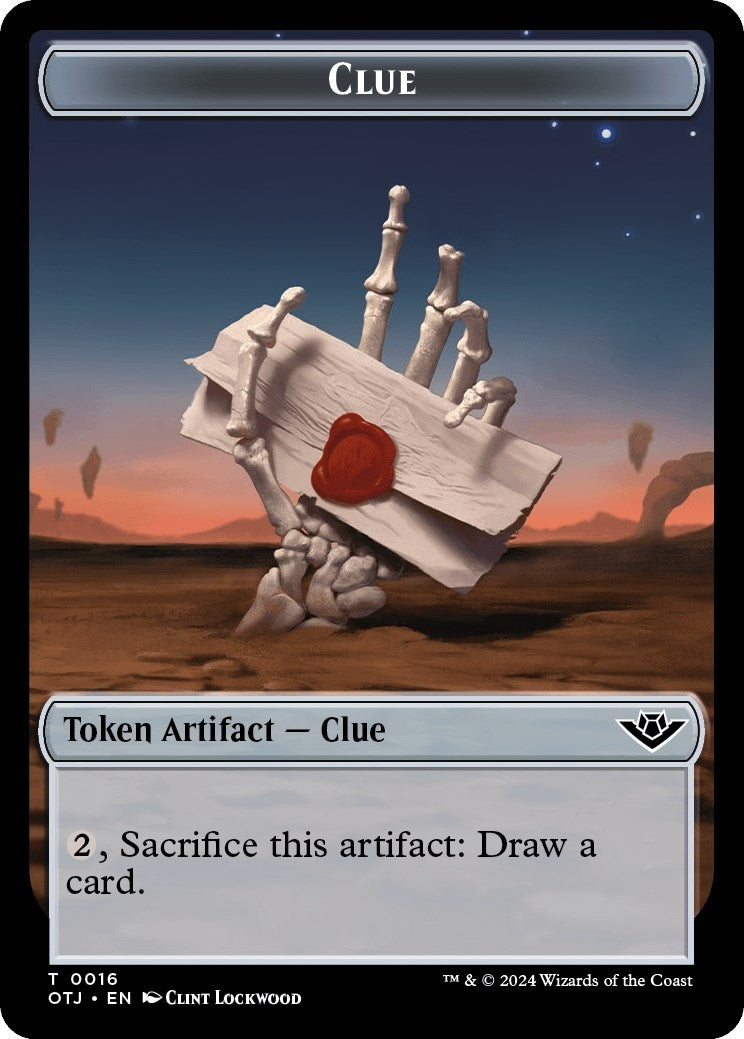 Image for Clue // Plot Double-Sided Token (Outlaws of Thunder Junction) (16 // 20) - Magic: The Gathering