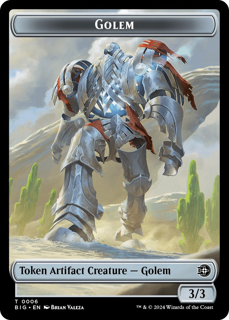 Image for Golem // Plot Double-Sided Token (Outlaws of Thunder Junction: The Big Score) (6 // 20) - Magic: The Gathering