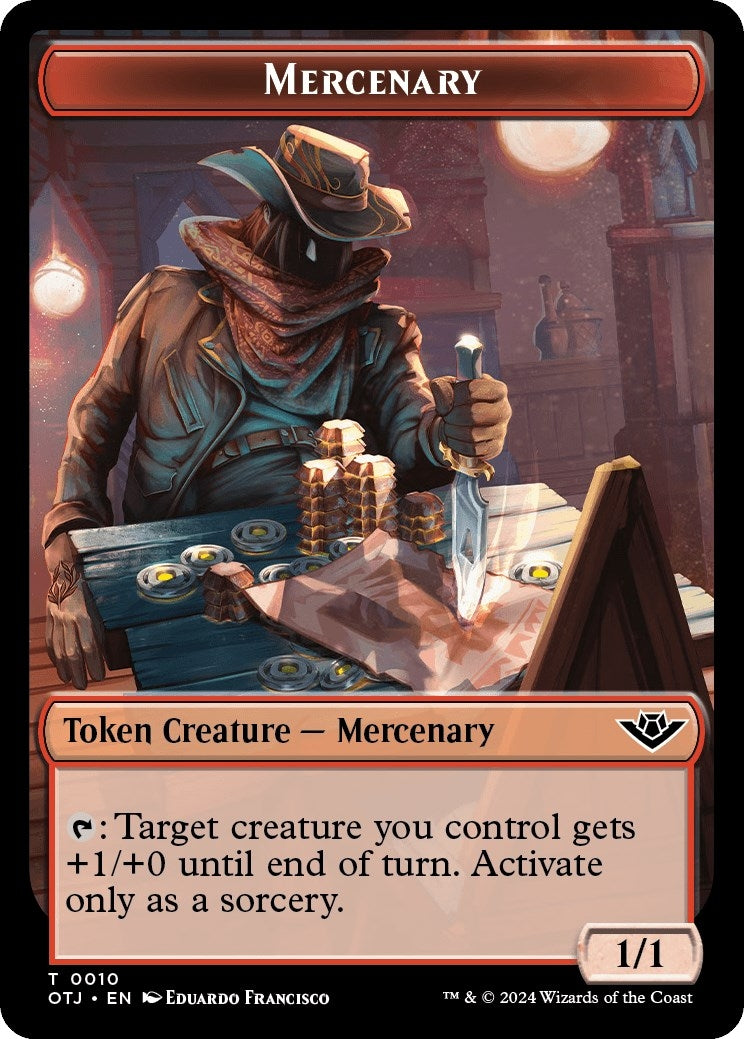 Image for Mercenary // Scorpion Dragon Double-Sided Token (Outlaws of Thunder Junction) (10 // 11) - Magic: The Gathering