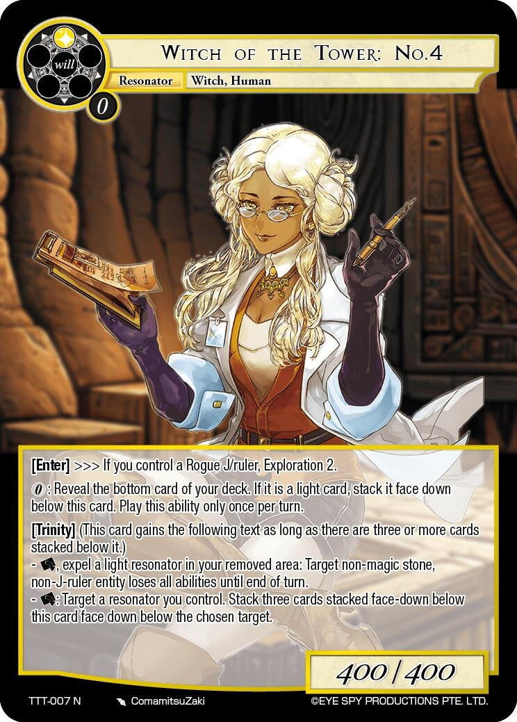 Image for Witch of the Tower: No.4 (Thoth of the Trinity) (TTT-007 N) - Force of Will