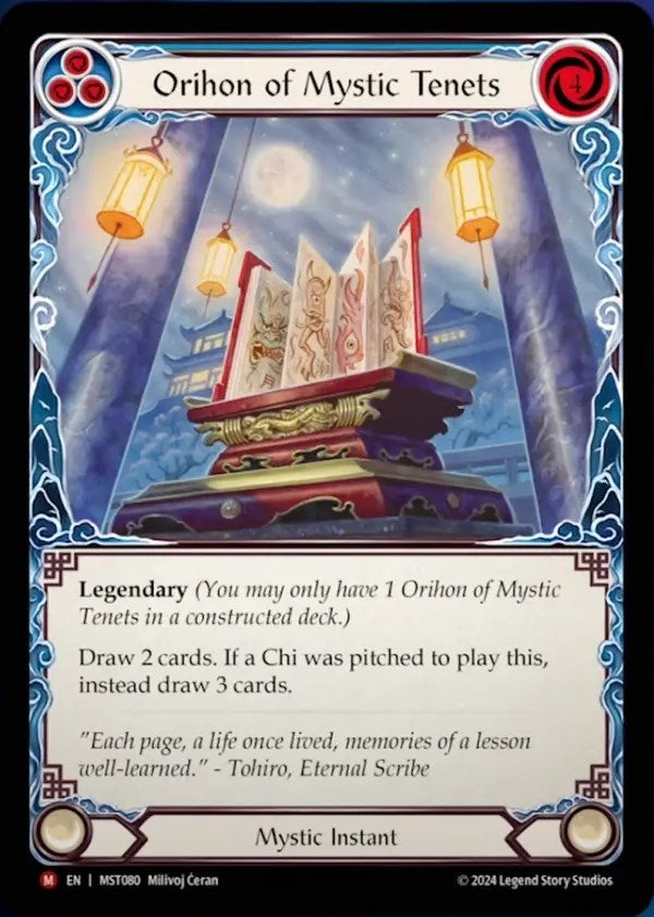 Image for Orihon of Mystic Tenets (Part the Mistveil) (MST080) - Flesh and Blood TCG