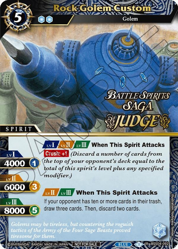 Image for Rock Golem Custom (Judge Pack 2024 Vol. 1) (Launch & Event Promos) (BSS04-092) - Battle Spirits Saga
