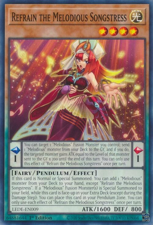 Image for Refrain the Melodious Songstress (Legacy of Destruction) (LEDE-EN009) - YuGiOh