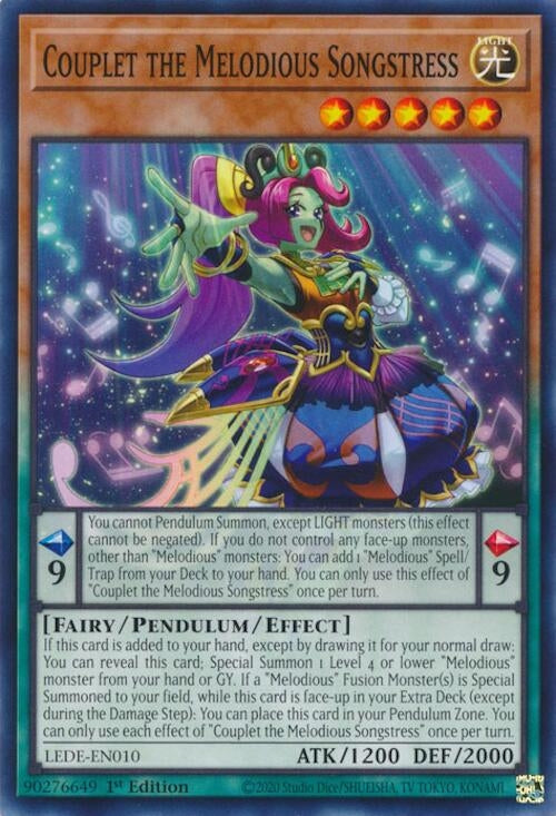 Image for Couplet the Melodious Songstress (Legacy of Destruction) (LEDE-EN010) - YuGiOh