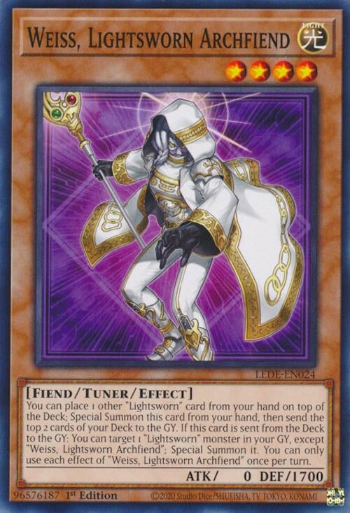Image for Weiss, Lightsworn Archfiend (Legacy of Destruction) (LEDE-EN024) - YuGiOh