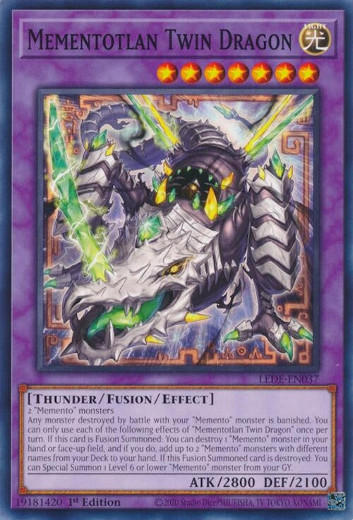 Image for Mementotlan Twin Dragon (Legacy of Destruction) (LEDE-EN037) - YuGiOh