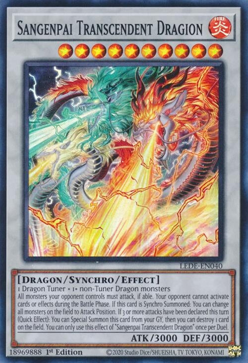 Image for Sangenpai Transcendent Dragion (Legacy of Destruction) (LEDE-EN040) - YuGiOh
