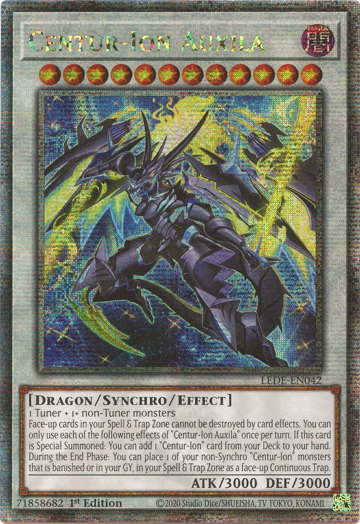 Image for Centur-Ion Auxila (Quarter Century Secret Rare) (Legacy of Destruction) (LEDE-EN042) - YuGiOh
