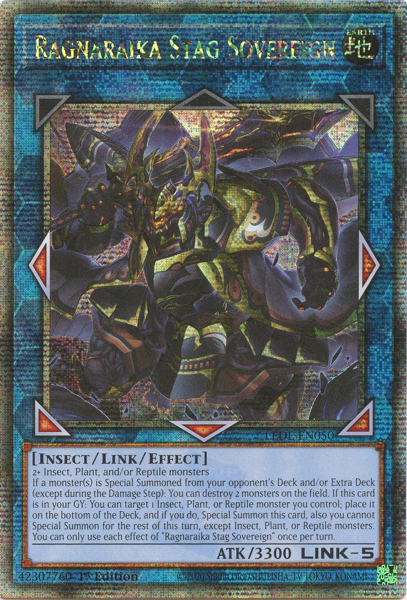 Image for Ragnaraika Stag Sovereign (Quarter Century Secret Rare) (Legacy of Destruction) (LEDE-EN050) - YuGiOh
