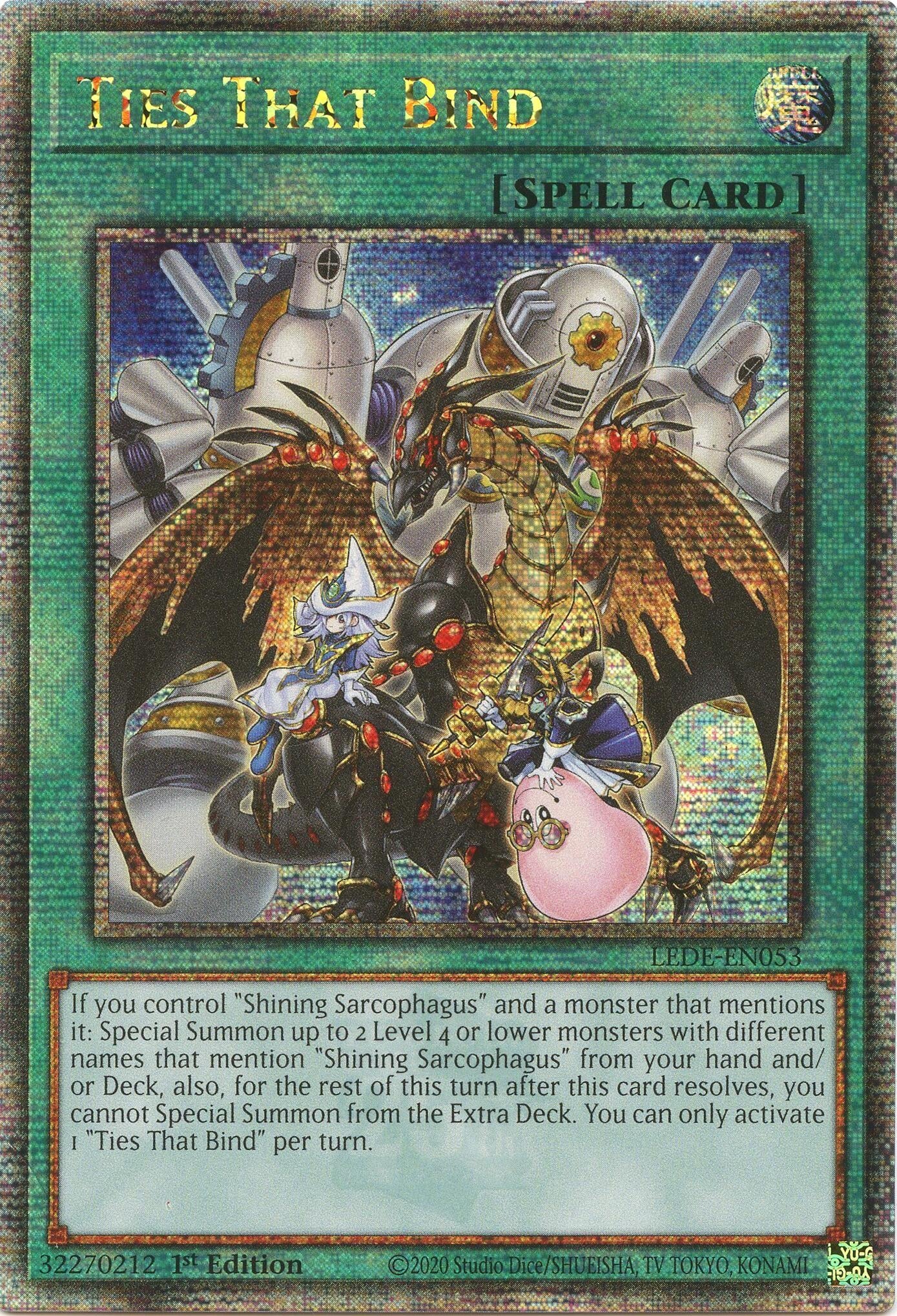 Image for Ties That Bind (Quarter Century Secret Rare) (Legacy of Destruction) (LEDE-EN053) - YuGiOh