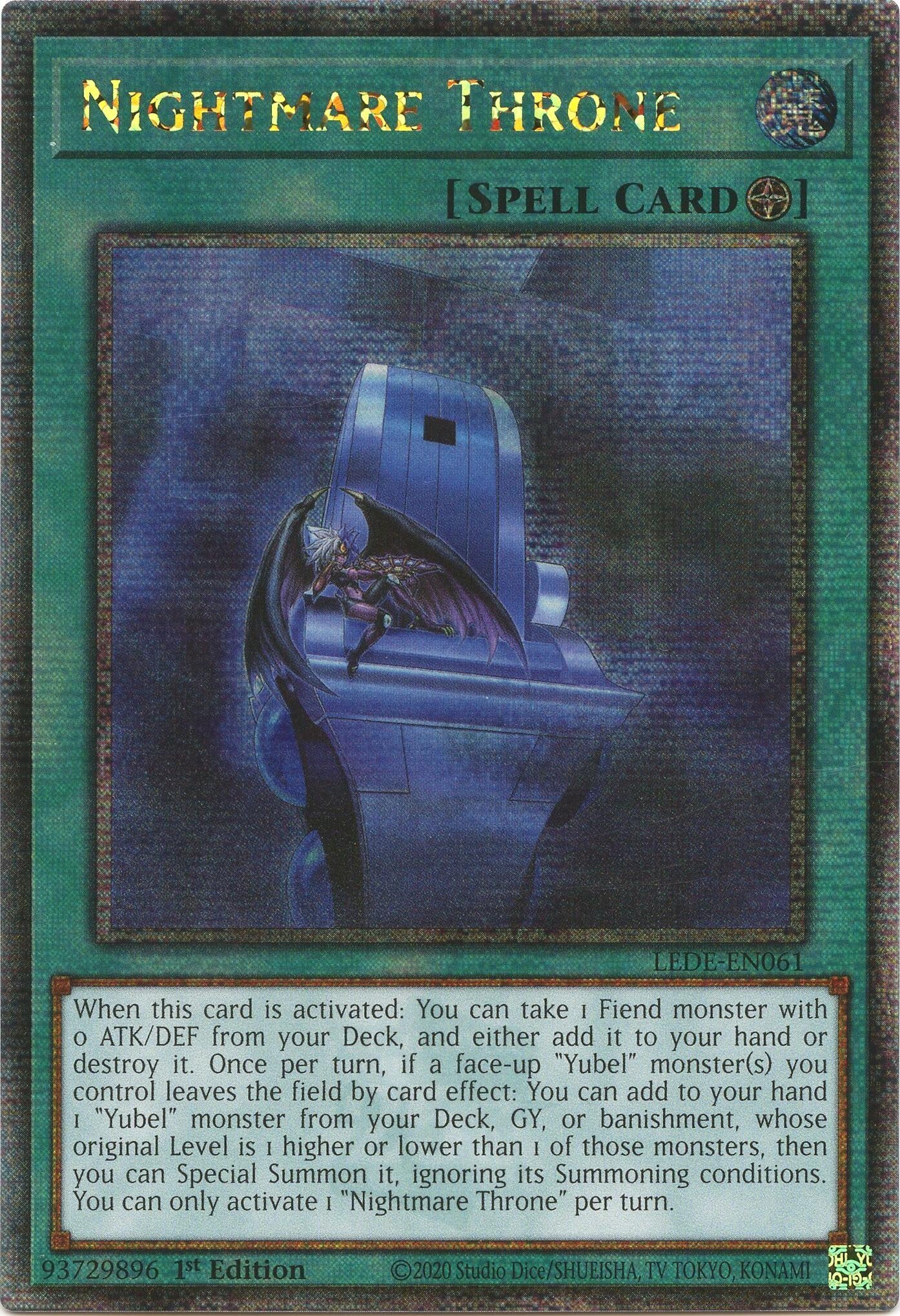 Image for Nightmare Throne (Quarter Century Secret Rare) (Legacy of Destruction) (LEDE-EN061) - YuGiOh