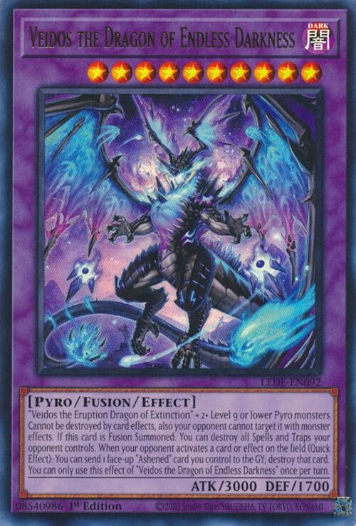 Image for Veidos the Dragon of Endless Darkness (Legacy of Destruction) (LEDE-EN092) - YuGiOh
