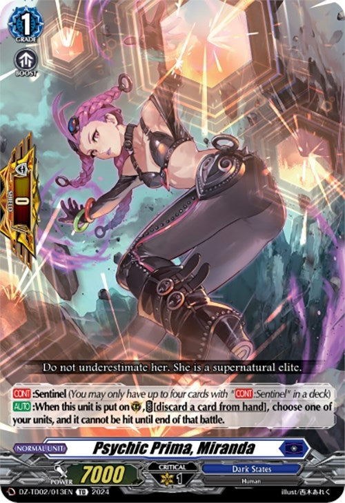 Image for Psychic Prima, Miranda (DZ-TD02: Start Up Trial Deck "Dark States") (DZ-TD02/013EN) - Cardfight Vanguard