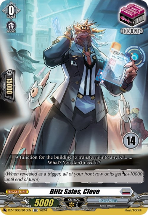 Image for Blitz Sales, Cleve (14) (DZ-TD03: Start Up Trial Deck "Brandt Gate") (DZ-TD03/016EN) - Cardfight Vanguard