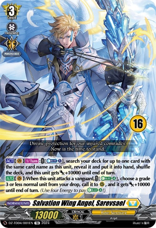 Image for Salvation Wing Angel, Sarevsael (16) (DZ-TD04: Start Up Trial Deck "Keter Sanctuary") (DZ-TD04/001EN) - Cardfight Vanguard