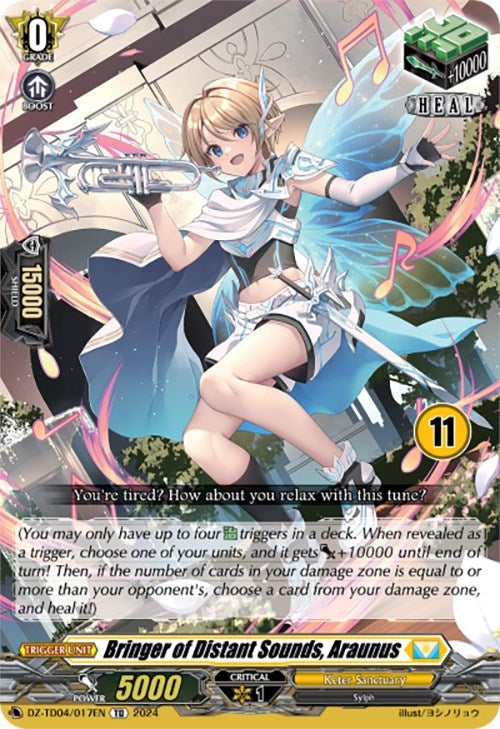 Image for Bringer of Distant Sounds, Araunus (11) (DZ-TD04: Start Up Trial Deck "Keter Sanctuary") (DZ-TD04/017EN) - Cardfight Vanguard
