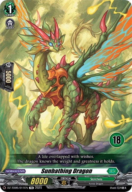 Image for Sunbathing Dragon (18) (DZ-TD05: Start Up Trial Deck "Stoicheia") (DZ-TD05/011EN) - Cardfight Vanguard